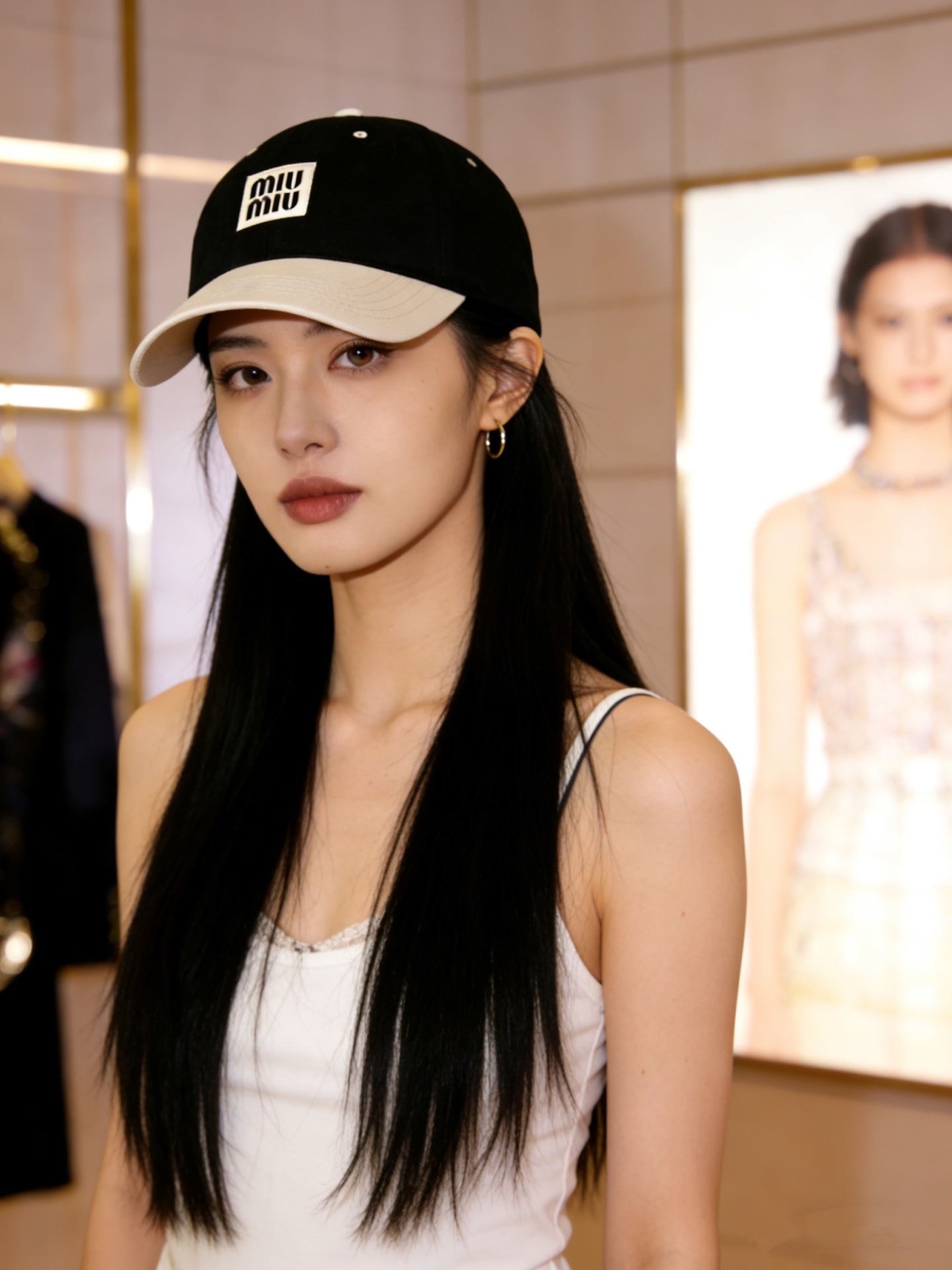 Miu Miu Contrast Color Baseball Cap