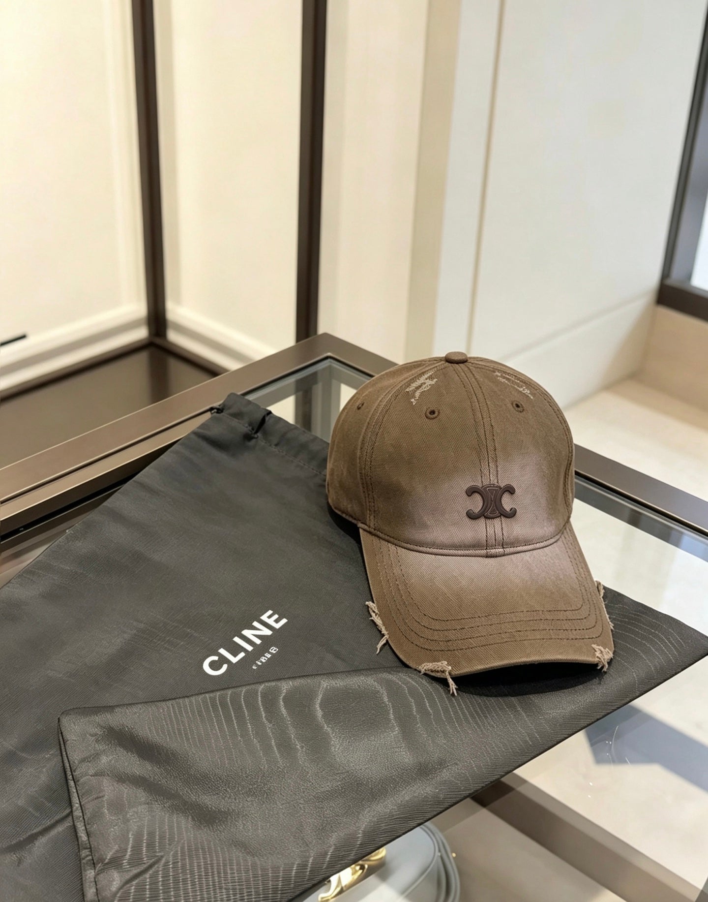 CELINE Vintage Distressed Baseball Cap