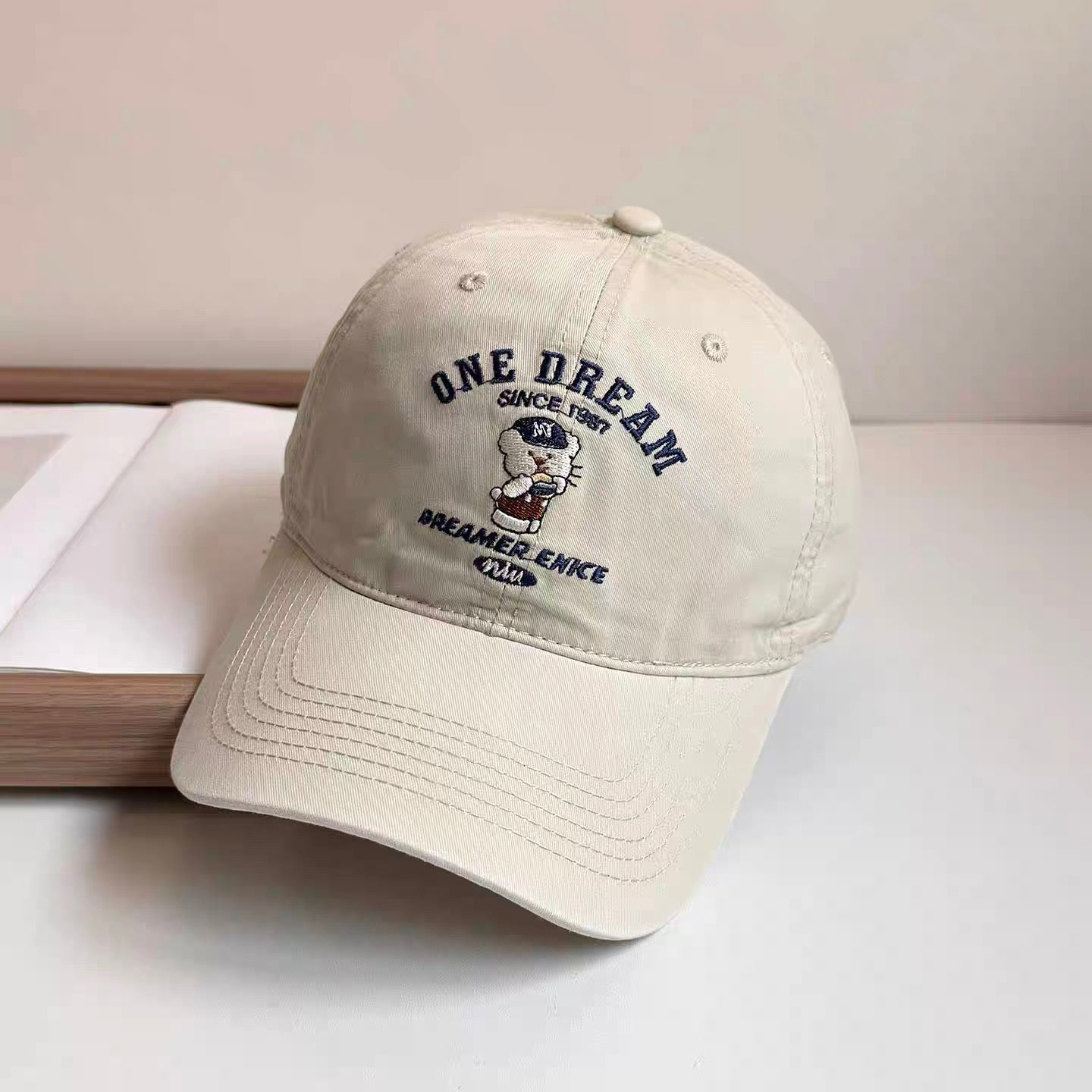 Embroidered Bear Baseball Cap