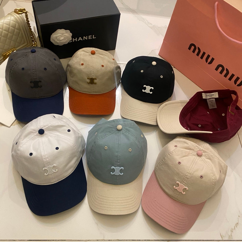Celine Color-Blocked Baseball Cap