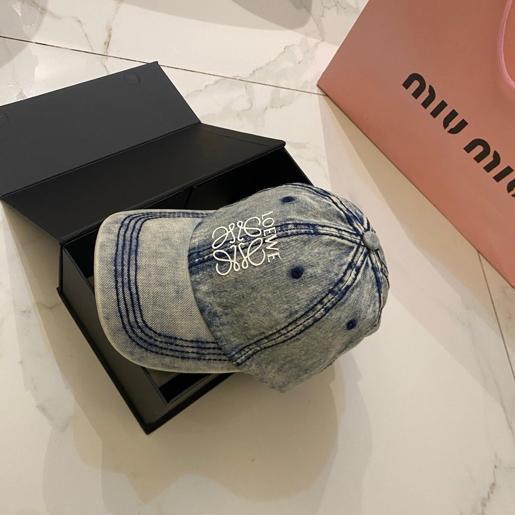 Loewe Washed Denim Baseball Cap