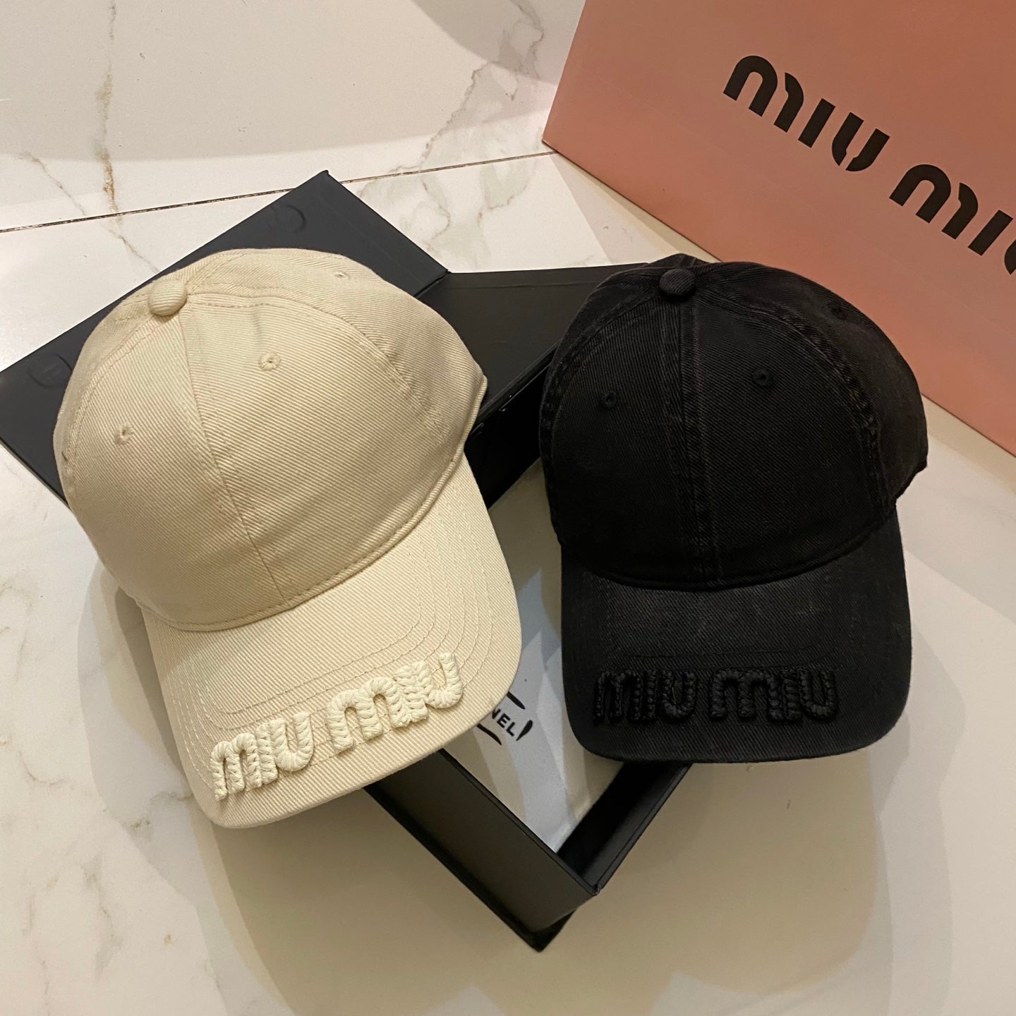 MiuMiu Distressed Washed Baseball Cap