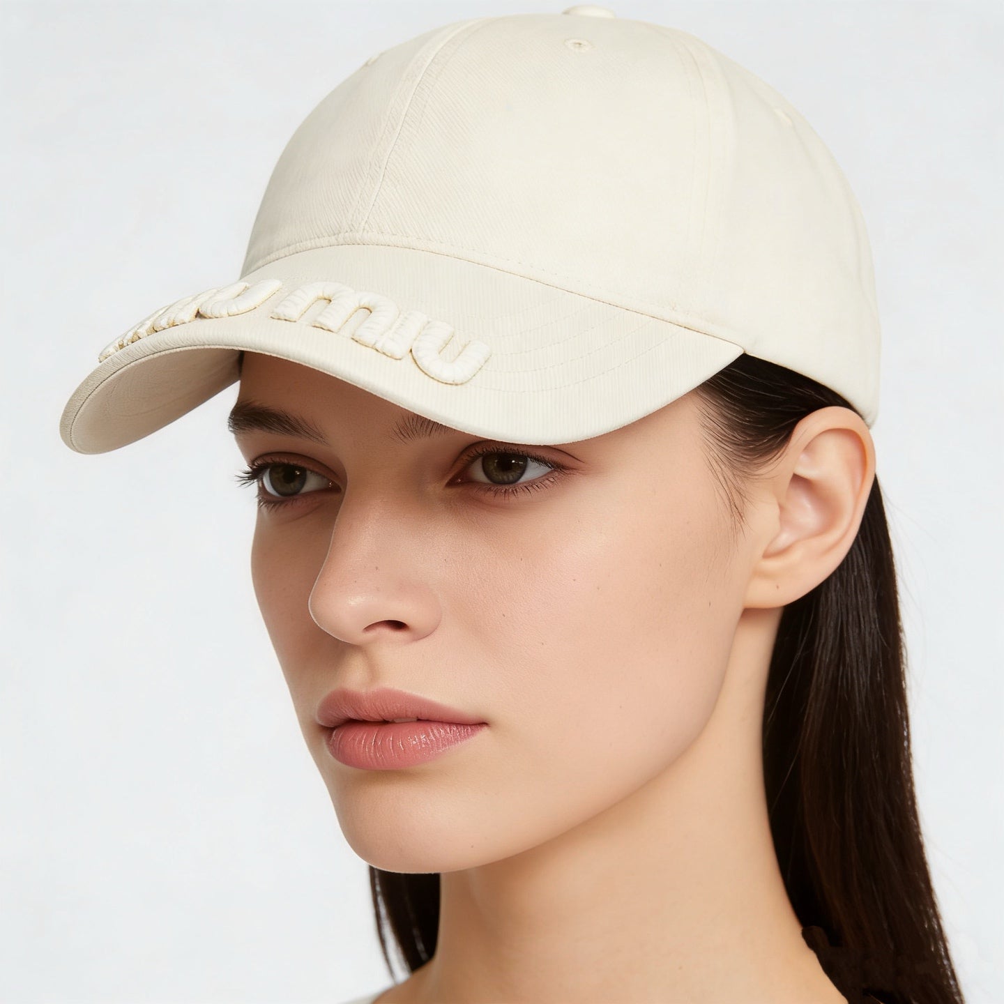 MiuMiu Distressed Washed Baseball Cap