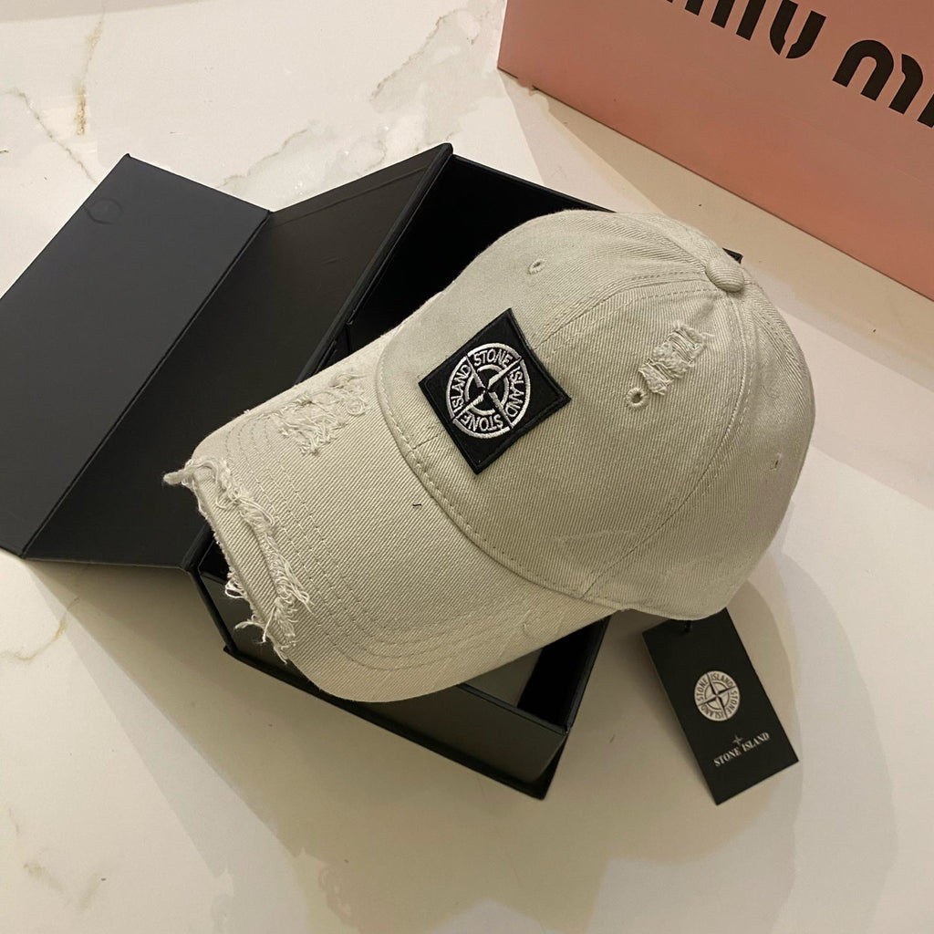 Stone Island Distressed Washed Baseball Cap