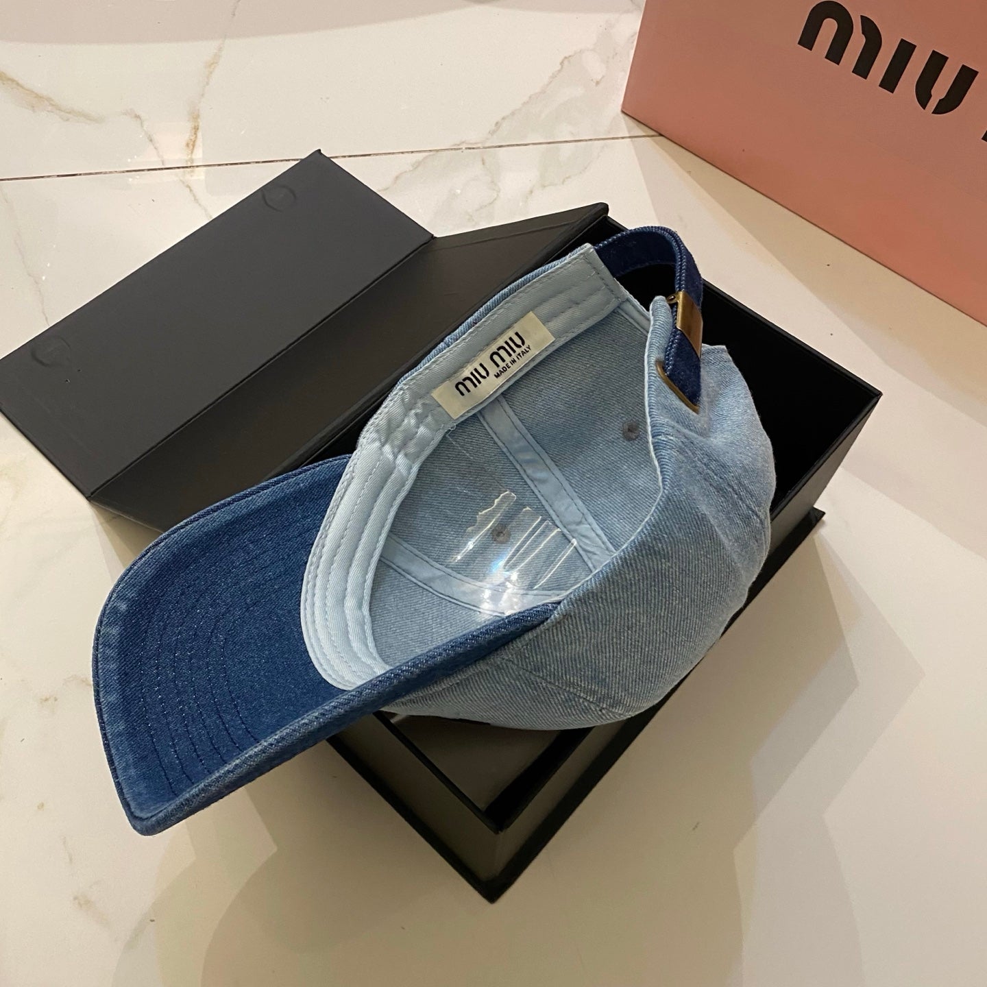 MiuMiu Baseball Cap, Distressed and Washed